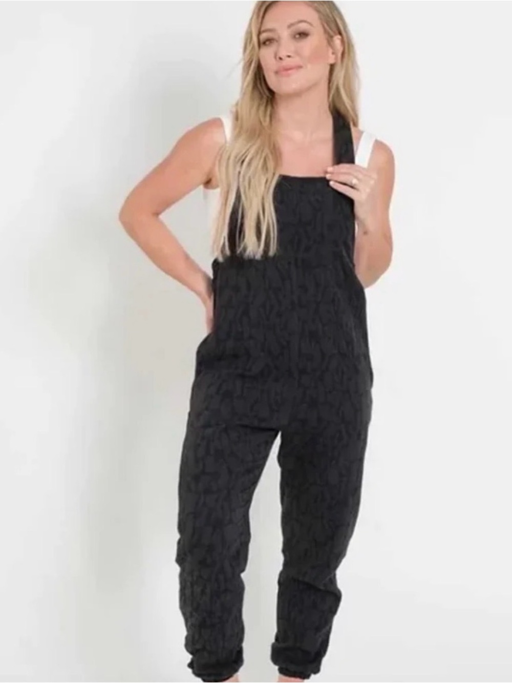 Smash + Tess Black Textured Jumpsuit
